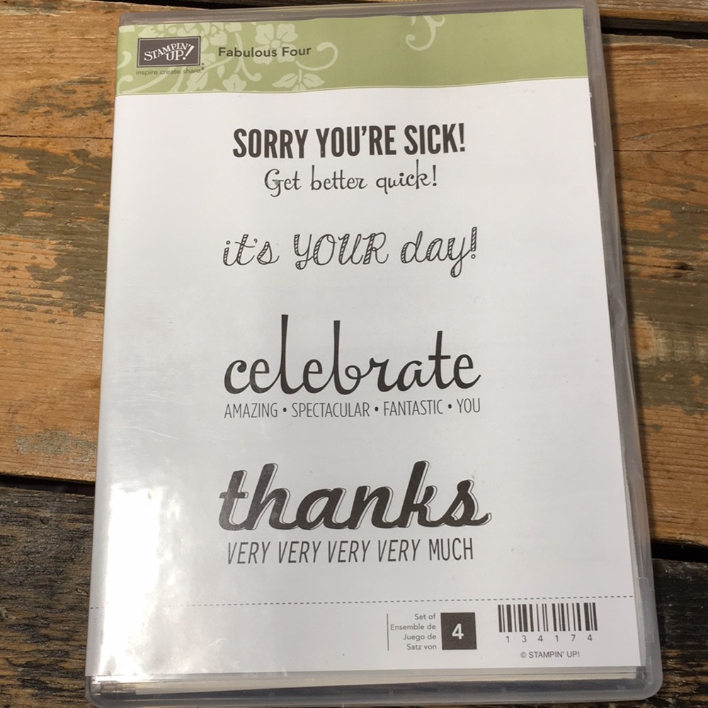 Stampin up - fabulous four - rubber cling